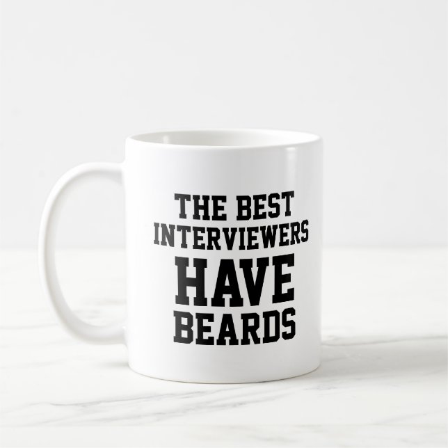 Caneca De Café Os melhores entrevistadores têm barba (Esquerda)