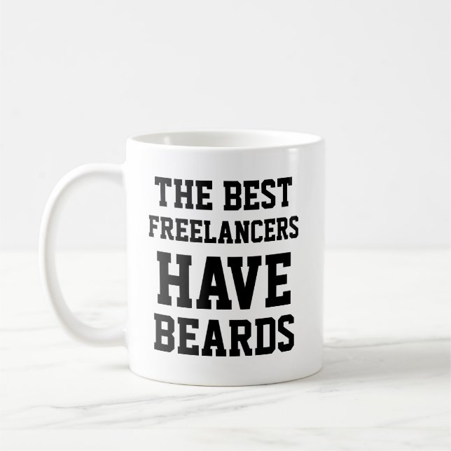 Caneca De Café Os Melhores Freelancers Têm Barbas (Esquerda)
