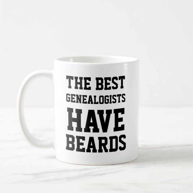Caneca De Café Os Melhores Genealogistas Têm Barbas (Esquerda)