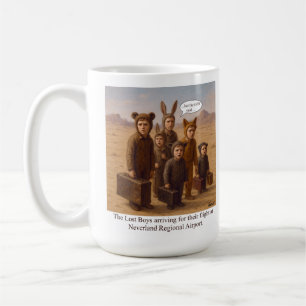 Caneca De Café Os Meninos Perdidos chegando para o voo