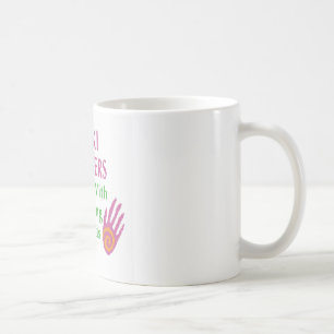 Caneca De Café Os Mestrados Reiki fazem isso com as mãos de cura
