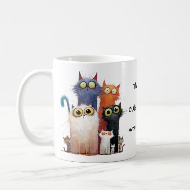 Caneca De Café Os Meus Vídeos De Gato Bonitos A Ver (Esquerda)