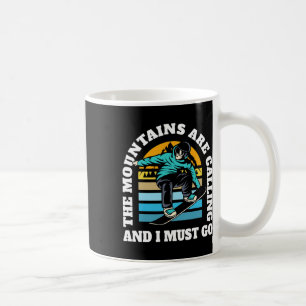 Caneca De Café Os Moedas Estão Chamando De Freestyle Snownboard S