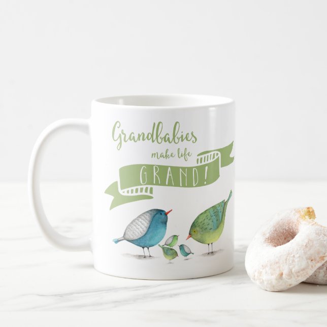 Caneca De Café Os neurônios ganham vida com as aves. (Com Donut)