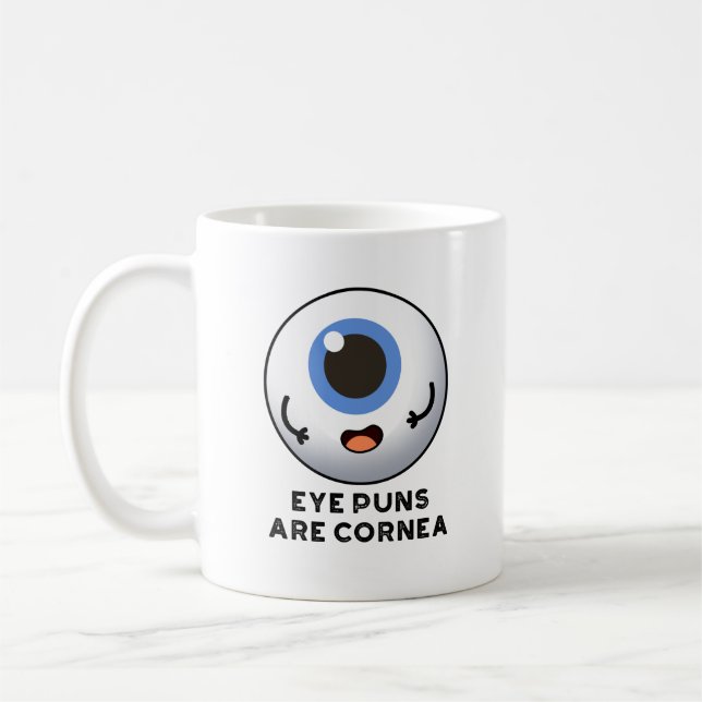 Caneca De Café Os Olhos São Corneanos Engraçados. (Esquerda)