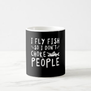 Caneca De Café Os peixes da mosca não bloqueiam pessoas da pesca