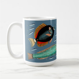 Caneca De Café Os peixes grandes comem os peixes pequenos