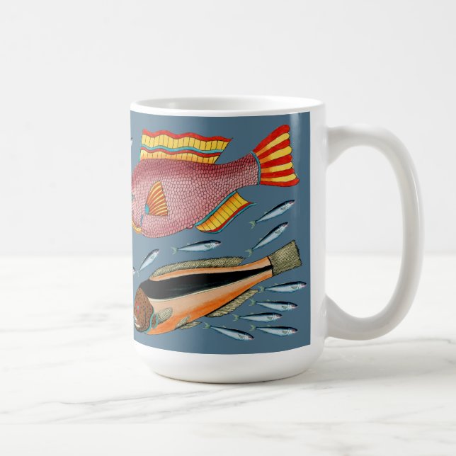 Caneca De Café Os peixes grandes comem os peixes pequenos (Direita)