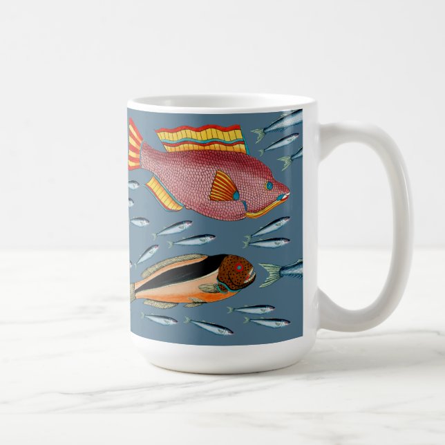 Caneca De Café Os peixes grandes comem os peixes pequenos (Direita)