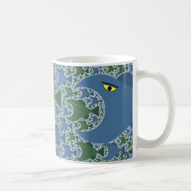 Caneca De Café os peixes grandes comem peixes pequenos (Direita)