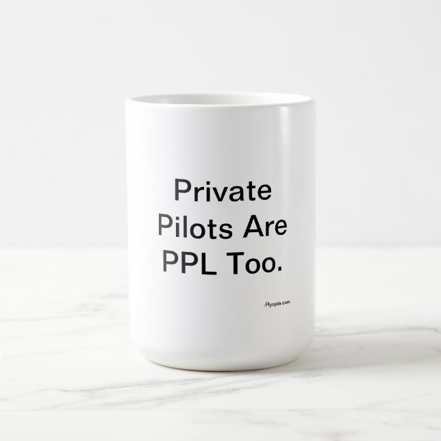 Caneca De Café Os pilotos privados são PPL demasiado (Centro)