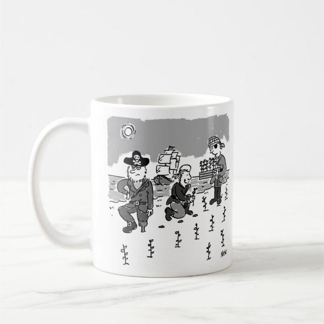 Caneca De Café Os piratas são Gardening. Perna de Peg Usada para  (Esquerda)
