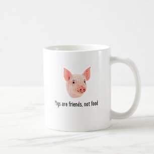 Caneca De Café Os porcos são amigos, não design da comida