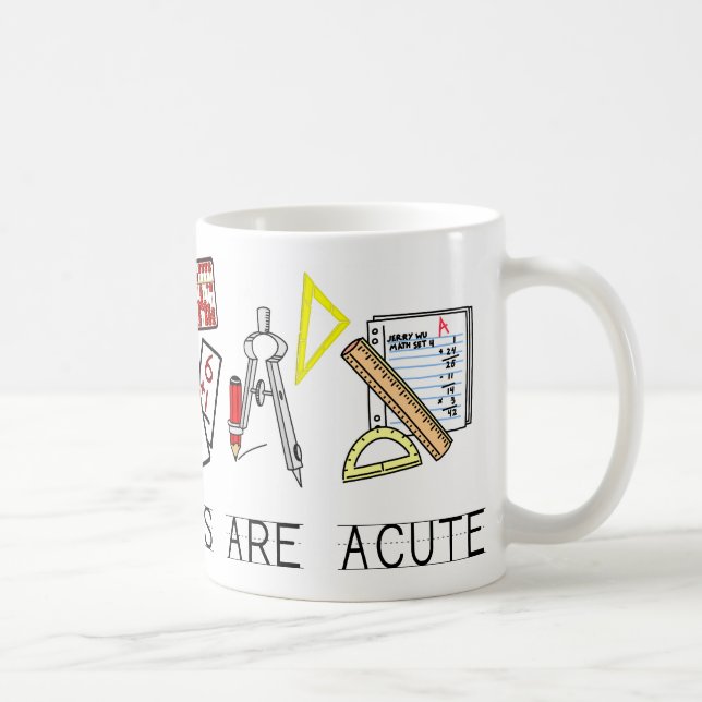 Caneca De Café Os professores de matemática são agudos (Direita)