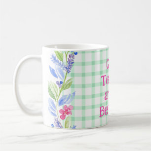 Caneca De Café Os professores de Verificação Floral de Aquarela s