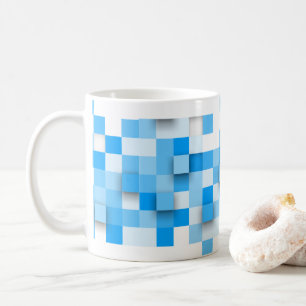 Caneca De Café Os quadrados de SlipperyJoe - mosaico moderno trab