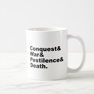 Caneca De Café Os Quatro Cavaleiros - A Pestilência da Guerra Co