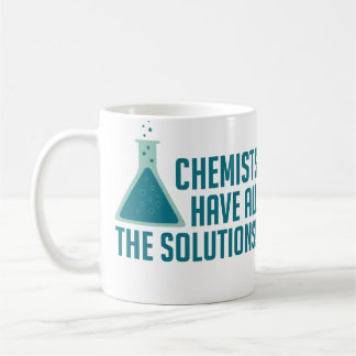 Caneca De Café Os Químicos Têm Todas As Soluções