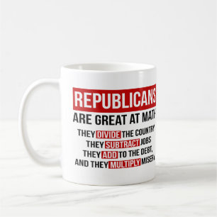 Caneca De Café Os republicanos são ótimos em matemática