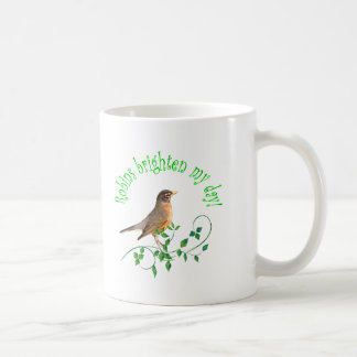 Caneca De Café Os robins iluminam meu dia