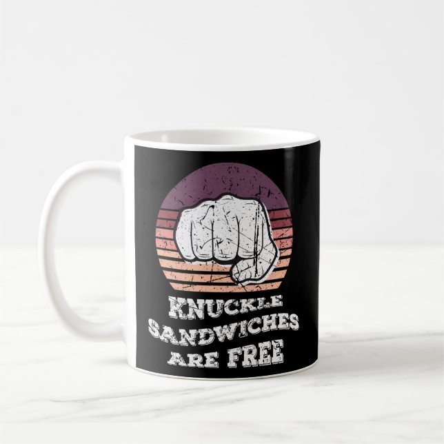 Caneca De Café Os Sanduíches Do Knuckle São Luvas De Boxer Livres (Esquerda)