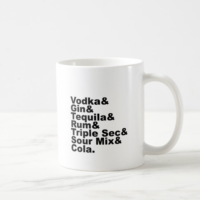 Caneca De Café Os sete ingredientes em um chá gelado de Long (Direita)