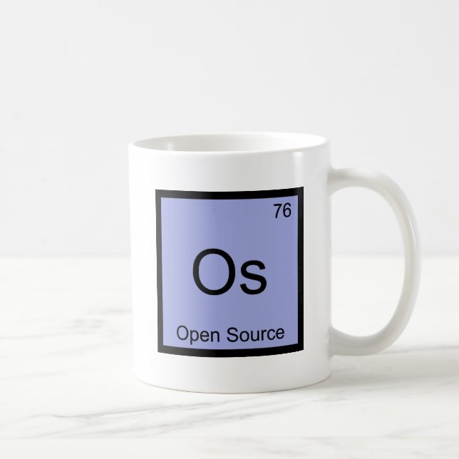 Caneca De Café Os - Símbolo de Elemento Químico de Código Aberto  (Direita)