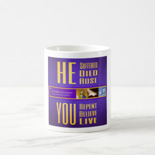 Caneca De Café Os sinais bíblicos ITH "morreu - VOCÊ vive" a