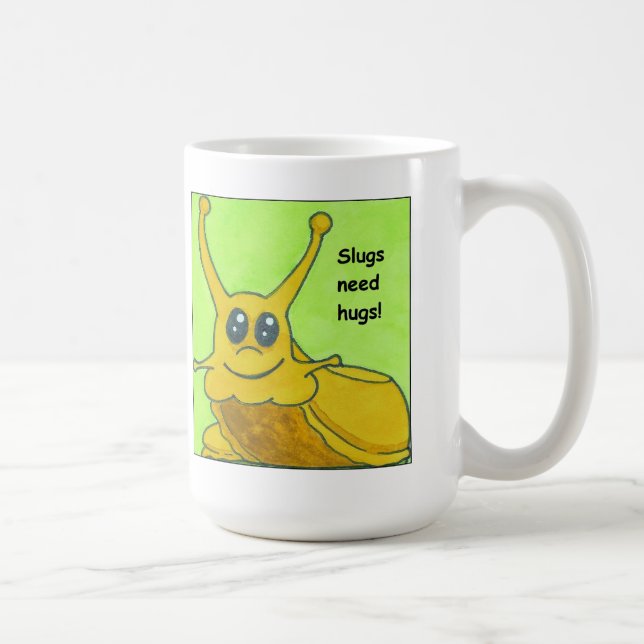 Caneca De Café Os Slugs precisam abraços! (Direita)