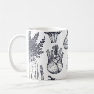 Caneca De Café Os vegetais frescos têm um padrão perfeito. Brocco