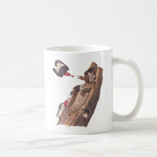 Caneca De Café Os woodpeckers dirigidos vermelhos de Audubon