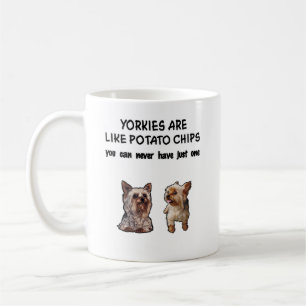 Caneca De Café Os Yorky Mug 2 Yorkies são como os Chips de Batat