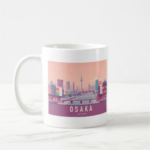 Caneca De Café Osaka Japan Pastel Viagem Design