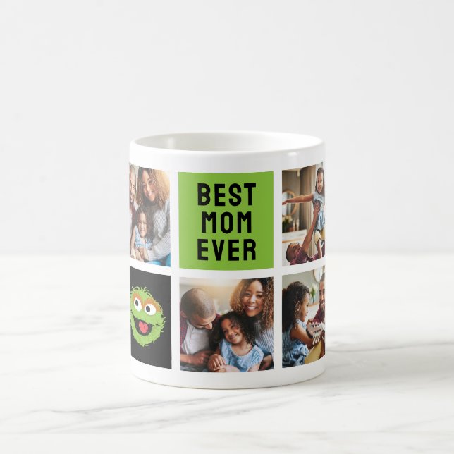 Caneca De Café Oscar, o Grouch | Melhor Colagem de Fotos da Mãe (Centro)