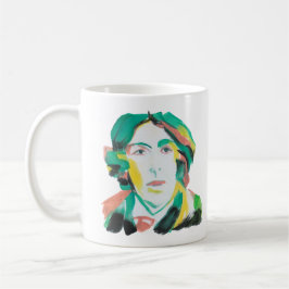 Caneca De Café Oscar Wilde Retrato com texto personalizado | Book