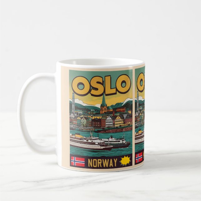 Caneca De Café Oslo ferve lembranças e presentes de banda desenha (Esquerda)