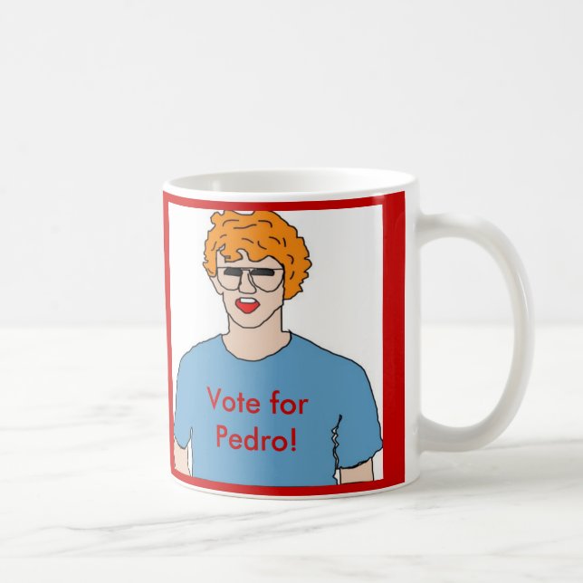 Caneca De Café Osso da sesta, voto para Pedro! (Direita)