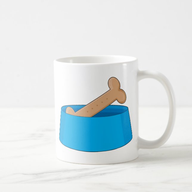 Caneca De Café Osso de cão na bacia (Direita)