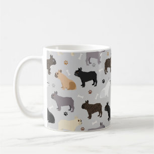 Caneca De Café Ossos do Buldogue Francês e Cinzas de patas
