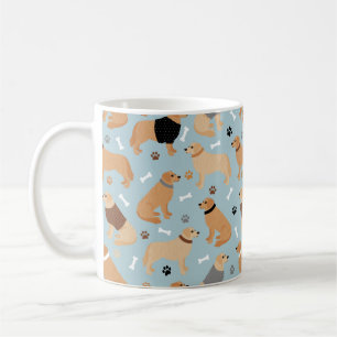 Caneca De Café Ossos do ouro Retriever e Peças