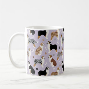 Caneca De Café Ossos pastores australianos e patas