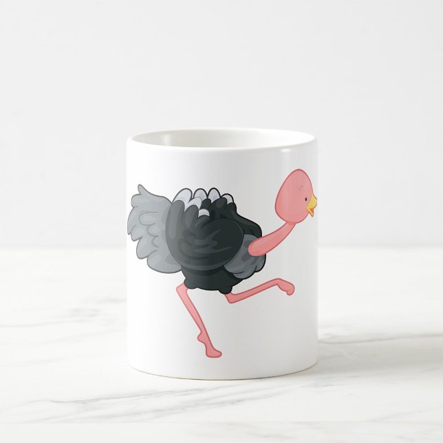 Caneca De Café Ostrich Running (Criador carregado)