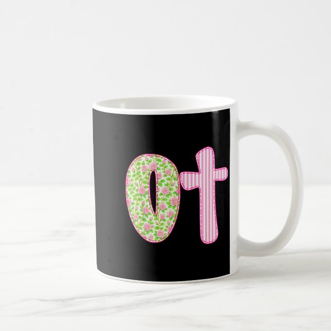 Caneca De Café Ot Preppy Occupational Therapy, Boho Cota Girly Co (Direita)