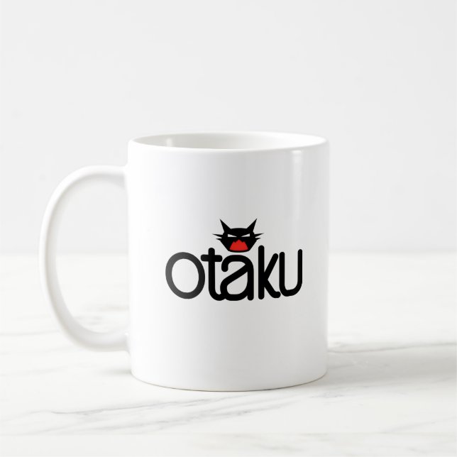 Caneca De Café Otaku Cat Funny Slogan (Esquerda)