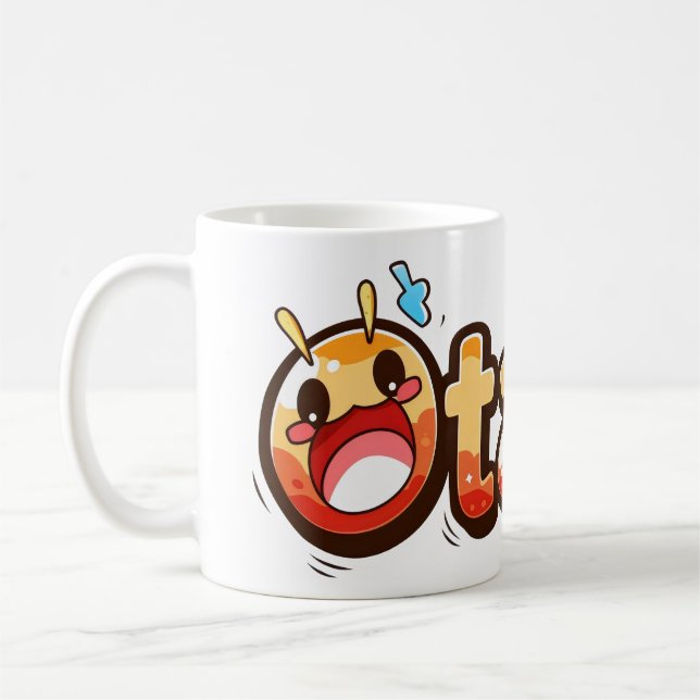 Caneca De Café Otaku Funny Text (Esquerda)