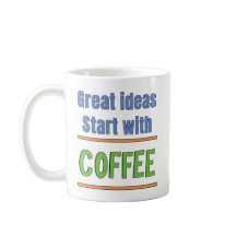 Ótimas ideias começam com camiseta Coffee Sweatshi