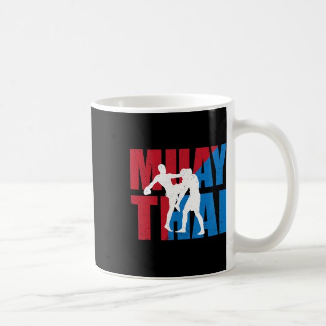 Caneca De Café Ótimo Design de Lutador de Muay Thai 2 Kickboxer M (Direita)