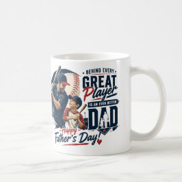 Caneca De Café Ótimo Design personalizado de basebol para papai m