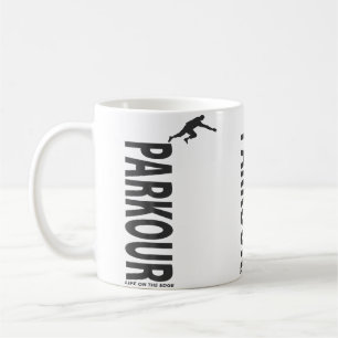 Caneca De Café Ótimo Parkour Vida na Borda