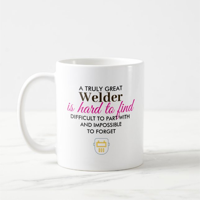 Caneca De Café Ótimo Presente Personalizado de Nome de Soldador (Esquerda)